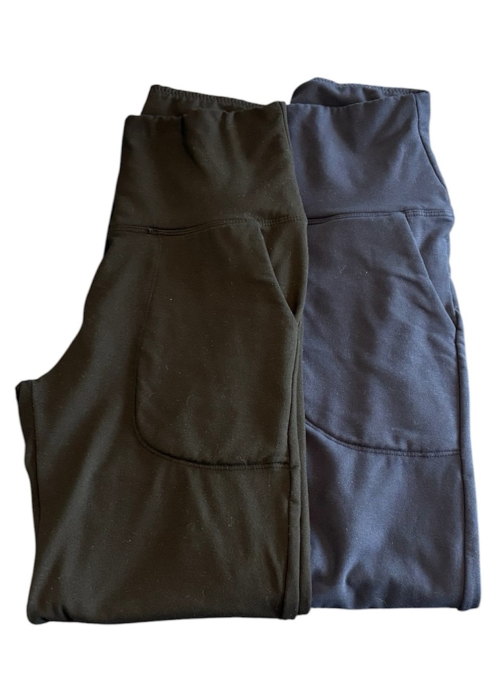 Women's Pocket Fleece Lined Leggings in Black and Navy